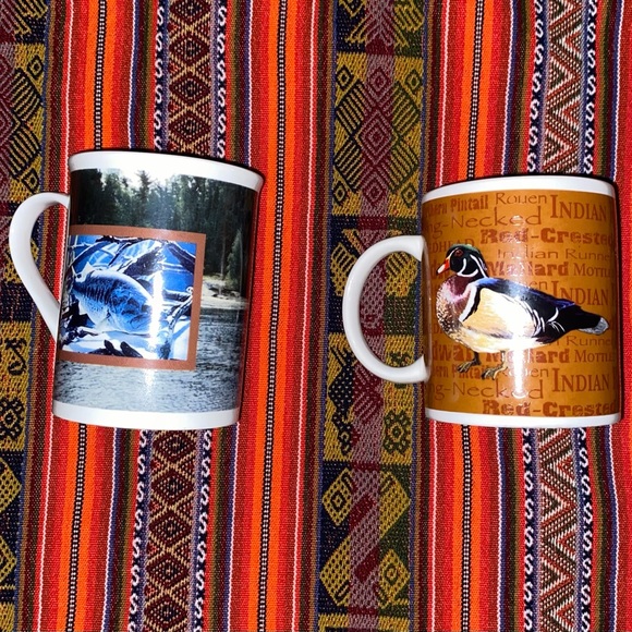 Bundle of 2 Outdoor Themed Mugs Field & Stream Duck & Unbranded Fishing Mug - Picture 2 of 9